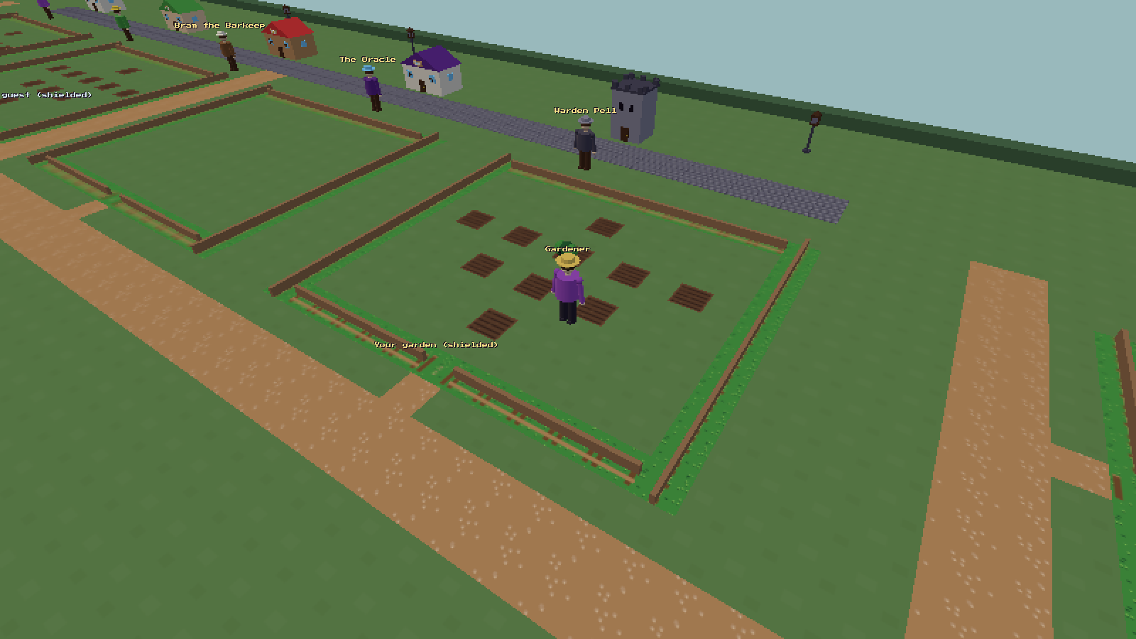 Plot rows inside a garden